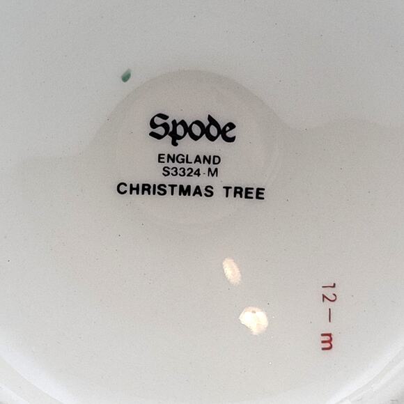 Spode England Vintage Christmas Tree Low Candle Holders Set Holly Berries - 2″ - Picture 6 of 6